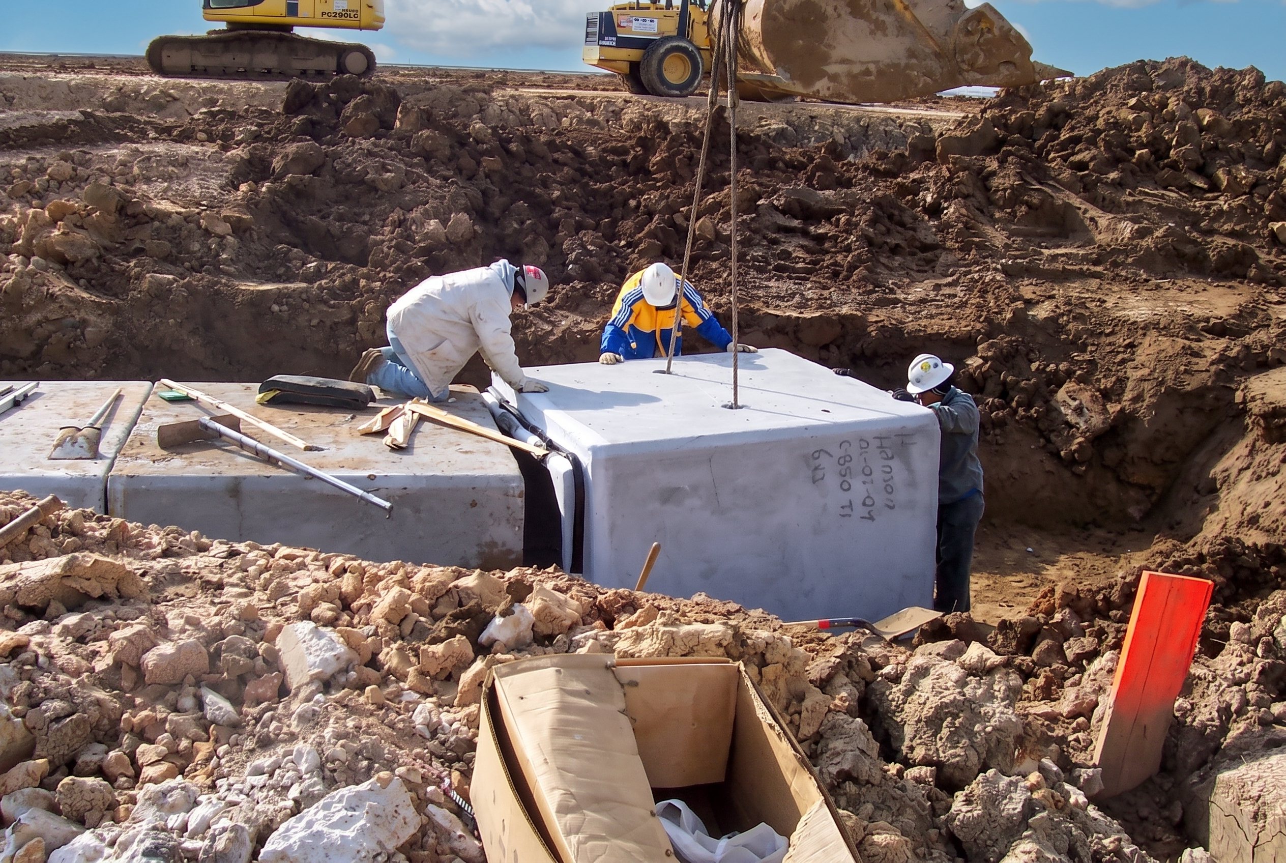 Reinforced concrete box culvert install